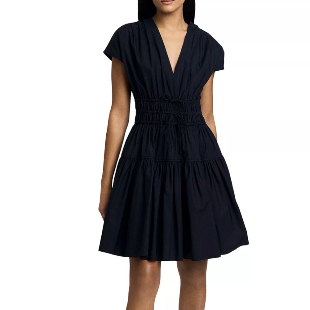 Derek Lam 10 Crosby Tora V-Neck Mini Dress